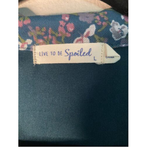 Live To Be Spoiled Floral Mesh Dress Size L - Picture 4 of 7